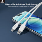 Onemust OM-C12 Type-C Data Cable – 5V/3A Fast Charge TPE 1M Universal Android & Apple (White)