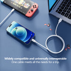 Onemust OM-C12 Type-C Data Cable – 5V/3A Fast Charge TPE 1M Universal Android & Apple (White)