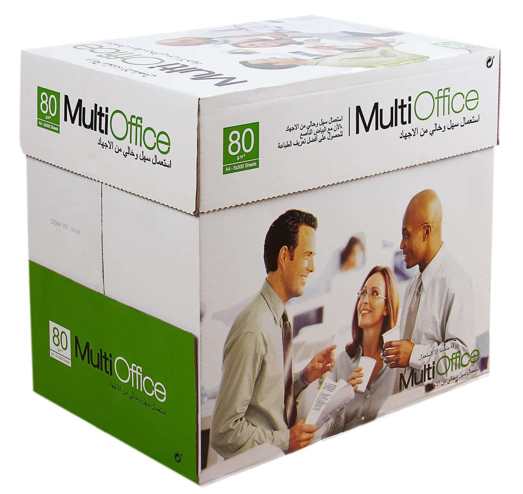 MultiOffice A4 80gsm Stress-Free Multipurpose Office Paper - Box of 5 Reams