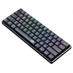 Redragon K615P-KBS ELISE PRO RGB Wireless Tri-Mode Mechanical Gaming Keyboard – 60% Layout, Low Profile Blue Switch, Bluetooth + 2.4G + Type-C – Black
