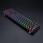 Redragon K626P ASHE RGB Low Profile Wired Mechanical Gaming Keyboard – 78 Keys 75% Layout, Dust-Proof Blue Switch, Detachable USB-C – Black