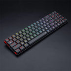 Redragon K626P ASHE RGB Low Profile Wired Mechanical Gaming Keyboard – 78 Keys 75% Layout, Dust-Proof Blue Switch, Detachable USB-C – Black