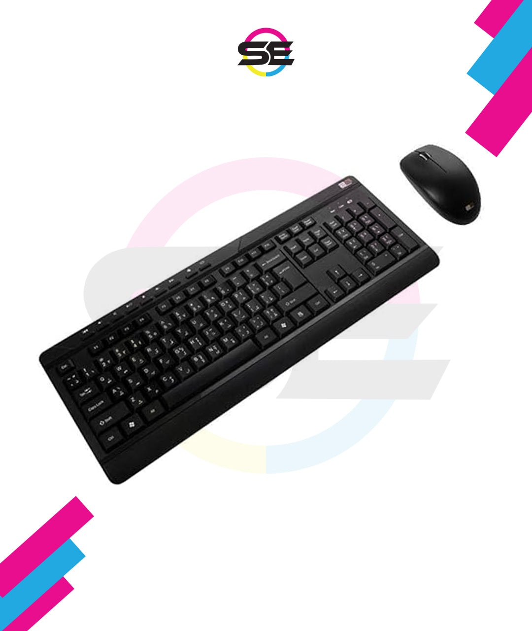 2B (KB443) Combo Keyboard and Mouse Wireless - Black