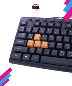 2B (KB445) Multimedia USB Keyboard With Colored Buttons for Playing