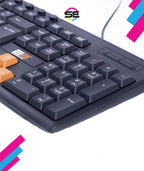 2B (KB445) Multimedia USB Keyboard With Colored Buttons for Playing