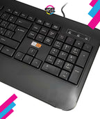 2B (KB665) Business Wired Multimedia Keyboard 2M Shielded Cable - Black