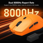 Redragon M919OB-ULT Sparda 3-Mode Wireless Gaming Mouse 45000 DPI – Orange