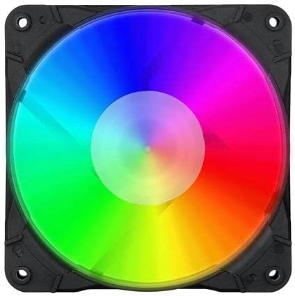 Redragon GC-F007 120mm Full-Color RGB Case Fan 3-Pack – 16.8M Colors, 57 Lighting Modes, Full Transparent Blades, 10-Port Connector, IR Remote – Black