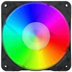 Redragon GC-F007 120mm Full-Color RGB Case Fan 3-Pack – 16.8M Colors, 57 Lighting Modes, Full Transparent Blades, 10-Port Connector, IR Remote – Black