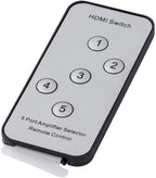 توبى سويتش HDMI من 5 منافذ الي منفذ مع ريموت - أسود
