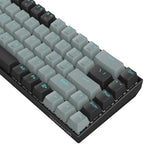 Redragon K662L-G1RS Wireless Portable 65% Mechanical Gaming Keyboard – 68 Keys, Red Switch, Double-Shot Keycaps, 2.4G + Bluetooth, 2×AAA Battery – Black/Gray