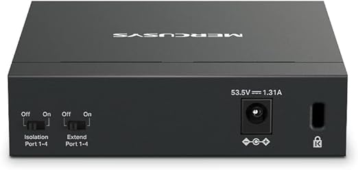 ميركوسيس سويتش بـ5 منافذ 10/100/1000 ميجابت لكل ثانية مع 4 منافذ PoE+ (MS105GP) 