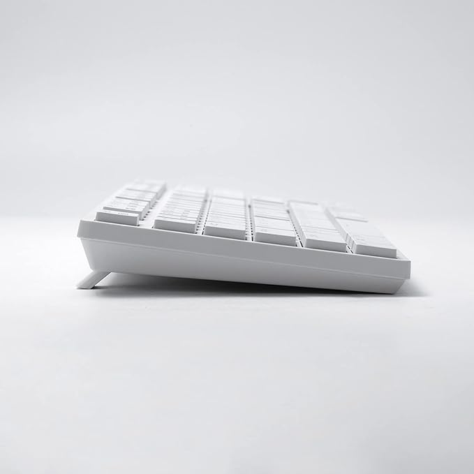 Redragon K539 Anubis 80% RGB 3-Mode Wireless Mechanical Gaming Keyboard – Low Profile TKL, Brown Switch – White