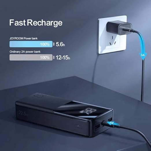 جوي روم باور بانك JR-QP192 20000mAh 22.5W  مع شاشة  LCD - اسود