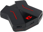 Redragon GA-200 Keyboard & Mouse to Console Converter – Plug & Play, No Lag – PS4, PS5, Xbox One X/S, Nintendo Switch – Black/Red
