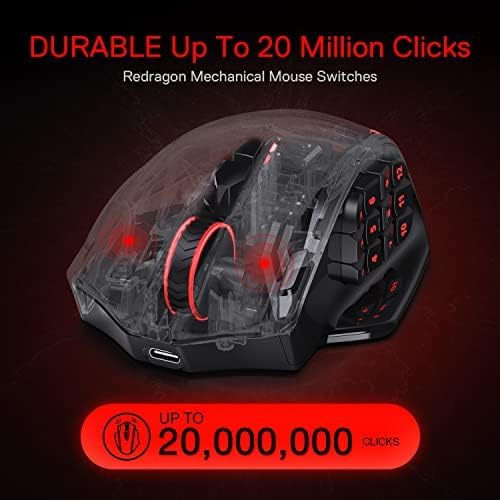Redragon M913 Impact Elite Wired/Wireless MMO Gaming Mouse 16000 DPI