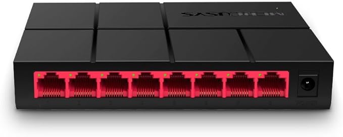 ميركوسيس سويتش MS108GP مكتبي 8 منافذ جيجابت مع 7 منافذ PoE
