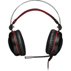 Redragon H210 MINOS Virtual 7.1 Surround USB Gaming Headset – 50mm Drivers, 32Ω, Omnidirectional Mic, Passive Noise-Cancelling, LED Light – Black/Red