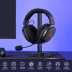Redragon H858 ARROW PRO CARBON 3-Mode Wireless Gaming Headset – 53mm Drivers, Virtual 7.1, 20H+ Battery, Detachable Noise-Canceling Mic, On-Ear Controls – Carbon Gray