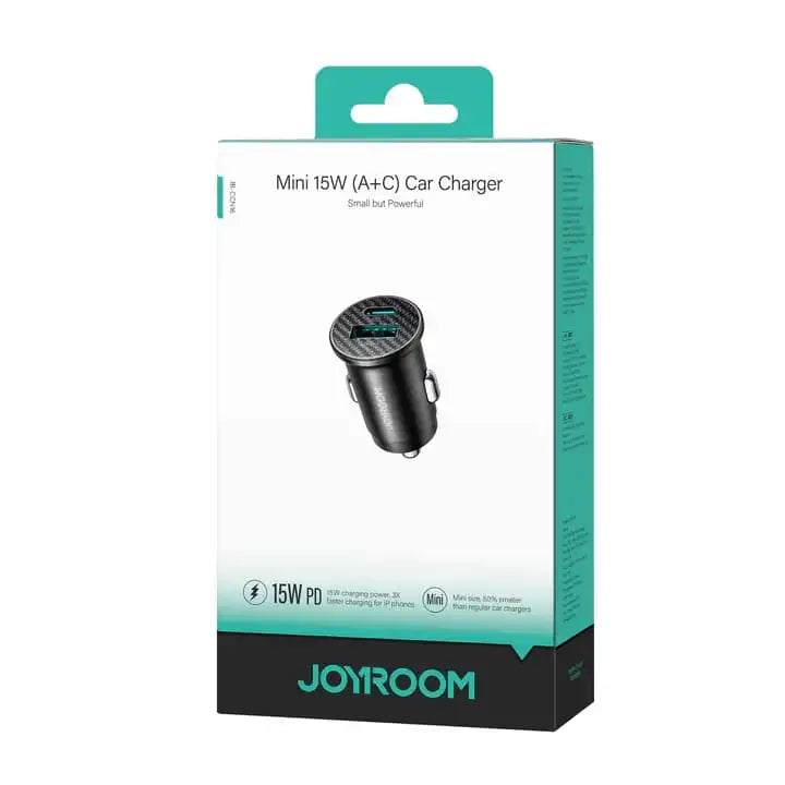 Joyroom JR-CCN16 15W Mini Car Charger QC & PD – Black