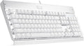 Redragon KG010-WN Wired Mechanical Gaming Keyboard – 9 LED Backlit Effects, Brown Switch, Double-Shot Keycaps – White