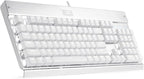 Redragon KG010-WN Wired Mechanical Gaming Keyboard – 9 LED Backlit Effects, Brown Switch, Double-Shot Keycaps – White