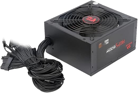 Redragon GS-PS003 RGPS 600W Gaming Power Supply – 80 Plus Bronze, PFC, 14cm Fan, Non-Modular, 24P+CPU8P+PCIe8Px2+SATA6+IDE3, Full Range AC – Black