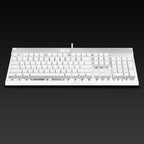 Redragon KG010-WN Wired Mechanical Gaming Keyboard – 9 LED Backlit Effects, Brown Switch, Double-Shot Keycaps – White