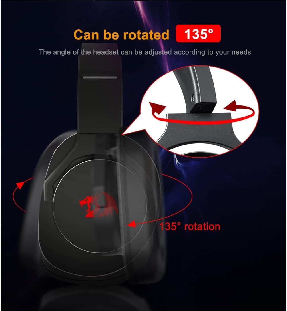 Redragon H720 7.1 Surround Sound USB Gaming Headset – 50mm Driver Detachable Mic