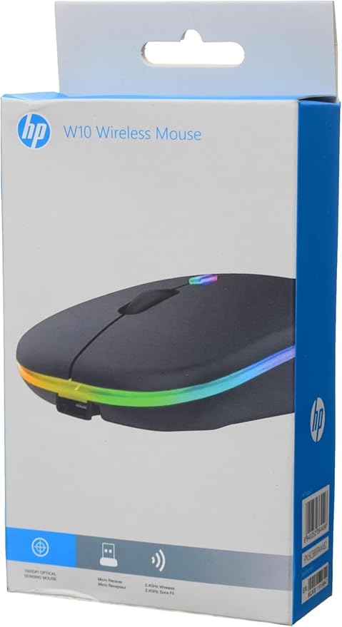 ماوس HP W10 اللاسلكي – RGB LED