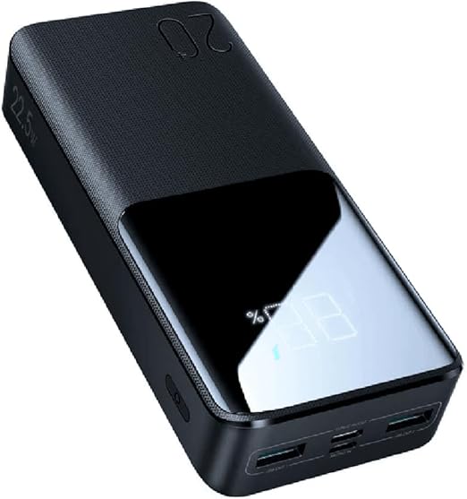 Joyroom JR-QP192 20000mAh 22.5W Power Bank with LCD Display – Black