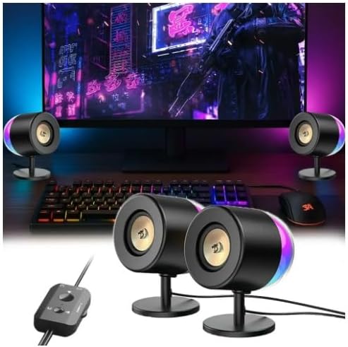 Redragon GS598 Ahri 2.0 RGB Satellite Gaming Speakers – In-line Controller USB + 3.5mm