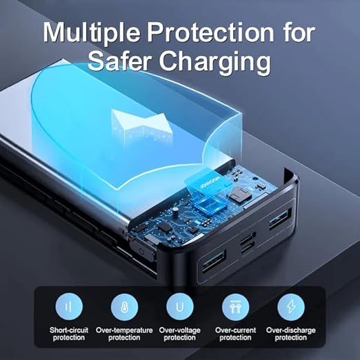 Joyroom JR-QP192 20000mAh 22.5W Power Bank with LCD Display – Black