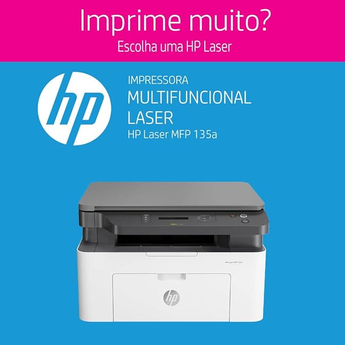 طابعة ليزر متعددة الوظائف HP 135a، 4ZB82A - أبيض