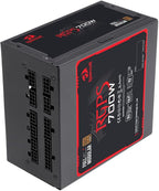 Redragon GS-PS005 RGPS 700W Full Modular Gaming Power Supply – 80 Plus Gold, PFC, 14cm Fan, Full Modular, 24P+CPU8Px2+PCIe8Px2+SATA6+IDE3, Full Range AC – Black