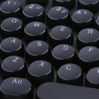 Redragon A101 104-Key Round Typewriter-Style Replacement Keycaps – Retro Circular Design, Cherry MX Compatible, Keycap Puller Included – Black