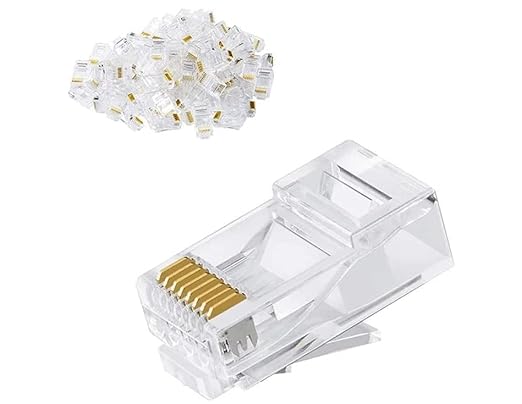 مقابس (رؤوس) شبكة 3COM RJ45 فئة CAT6 UTP - عبوة 100 قطعة