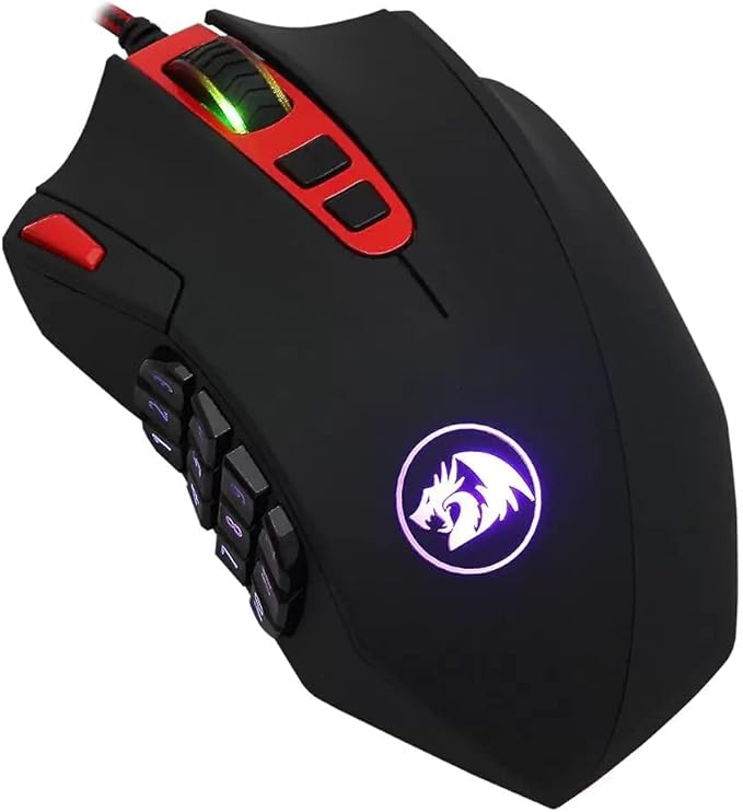 Redragon M901 Perdition 24000 DPI MMO Wired RGB Gaming Mouse