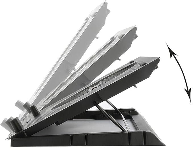 Redragon GCP500 IVY RGB Laptop Cooler – 12–15" (Up to 17.3"), 1 Large + 4 Small Fans, Fan Speed Control, RGB Strip, 2x USB, 2 Phone Holders, 5 Tilt Angles – Black