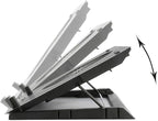 Redragon GCP500 IVY RGB Laptop Cooler – 12–15" (Up to 17.3"), 1 Large + 4 Small Fans, Fan Speed Control, RGB Strip, 2x USB, 2 Phone Holders, 5 Tilt Angles – Black