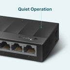 تى بى لينك سويتش 5 منافذ  LS1005G 10/100/1000Mbps - اسود
