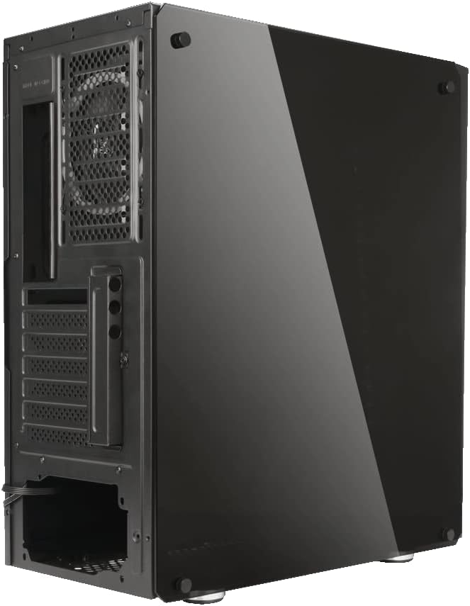 Redragon GC-702 RGB Gaming PC Case – Mid-Tower, Triple Tempered Glass (Front/Left/Right), Dual RGB Strip, 5 Double-Ring RGB Fans, Motherboard RGB SYNC, ATX/mATX, USB 3.0 – Black