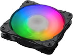 Redragon GC-F007 120mm Full-Color RGB Case Fan 3-Pack – 16.8M Colors, 57 Lighting Modes, Full Transparent Blades, 10-Port Connector, IR Remote – Black