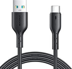 سلك شحن سريع جوي روم SA26-AC3 من الفلاش تشارج 3 أمبير USB-A إلى USB-C بطول 1 متر لون أسود