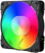 Redragon GC-F007 120mm Full-Color RGB Case Fan 3-Pack – 16.8M Colors, 57 Lighting Modes, Full Transparent Blades, 10-Port Connector, IR Remote – Black