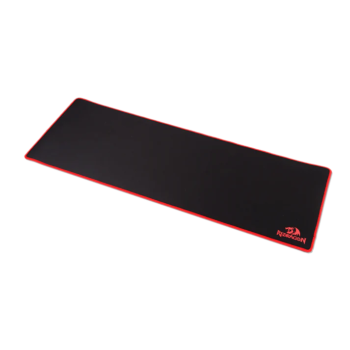 Redragon P003 AQUA Extended XL Gaming Mouse Pad – 800×300×3mm, Waterproof, Silky Smooth Surface, Red Stitched Edges, Non-Slip Rubber Base – Black/Red