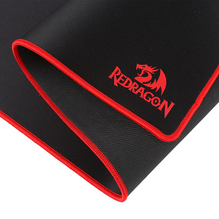 Redragon P003 AQUA Extended XL Gaming Mouse Pad – 800×300×3mm, Waterproof, Silky Smooth Surface, Red Stitched Edges, Non-Slip Rubber Base – Black/Red