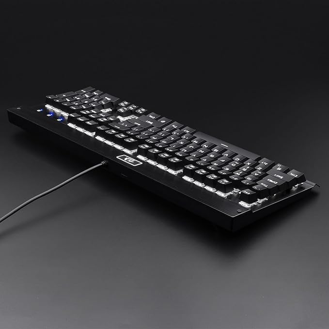 Redragon KG010-KN Wired Mechanical Gaming Keyboard – 9 LED Backlit Effects, Brown Switch, Double-Shot Keycaps