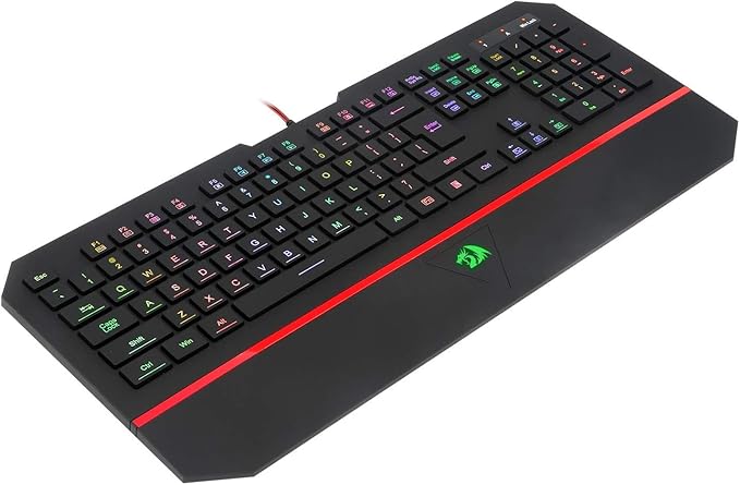Redragon K502 RGB Gaming Keyboard – Membrane, 104 Key, Silent, Wrist Rest