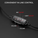 Redragon H312 CYBILL Virtual 7.1 Surround RGB USB Wired Gaming Headset – 50mm Drivers, Detachable Boom Mic, In-Line Control, Adjustable Ear Cup, Mesh Leather Headband – Black/Red